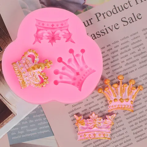 Crown Silicone Fondant Mold DIY Chocolate Baking Cake Decorating Tools Vintage Royal Style Dessert Decoration Supplies