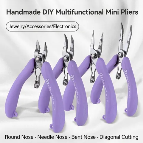 Professional Taro Purple Jewelry Pliers High Carbon Steel DIY Handmade Pliers For Beading Wire Wrapping Tools For Women Men Craft Accessories