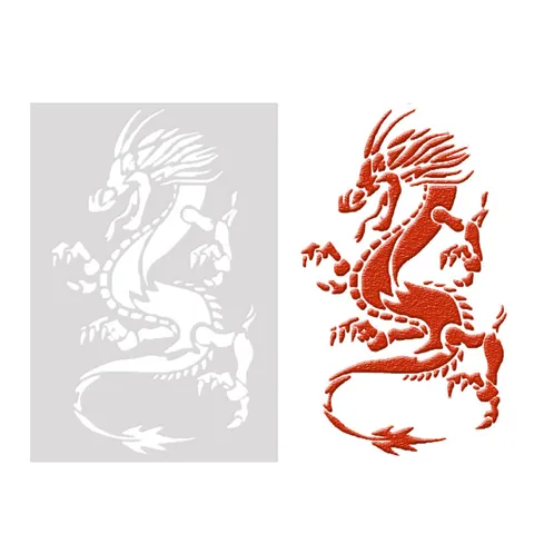 Animal Painting Stencils DIY Scrapbooking Stencils Hollow Out Spray Templates For Art Drawing Tiger Lion Dragon Horse Cat