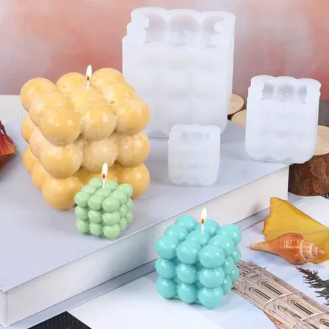 DIY Bubbelkubus Siliconenvorm Voor Chocolademousse Taart Aromatherapie Kaars Handgemaakte Zeep Ornamenten Moderne Minimalistische Bakgereedschap