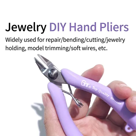 Professional Taro Purple Jewelry Pliers High Carbon Steel DIY Handmade Pliers For Beading Wire Wrapping Tools For Women Men Craft Accessories