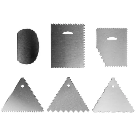 Stainless Steel Cake Scraper Icing Smoother Comb Various Serrated Edge Designs For Cream Buttercream Decorating Baking Tools Collection