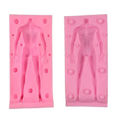 3D Menschliche Körper Silikonform Für Fondant Kuchen Dekoration DIY Ton Handwerk Männlich Weiblich Körper Form Backwerkzeug