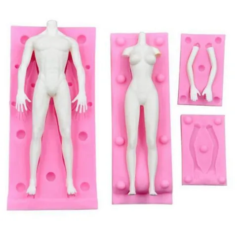 3D Menschliche Körper Silikonform Für Fondant Kuchen Dekoration DIY Ton Handwerk Männlich Weiblich Körper Form Backwerkzeug