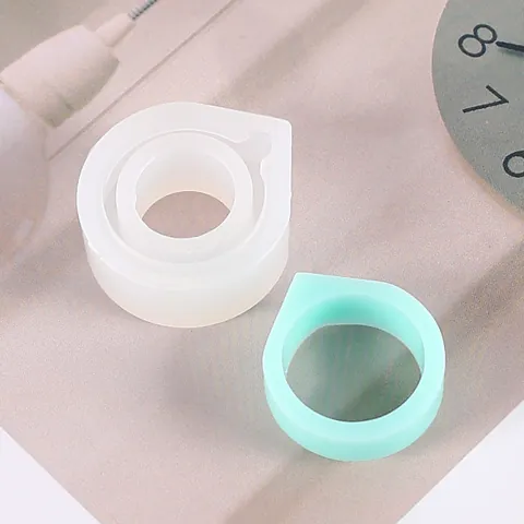 Moule à Bague en Silicone DIY pour Fabrication de Bijoux en Résine Époxy Moules en Silicone Miroir Géométriques Irréguliers pour Artisanat