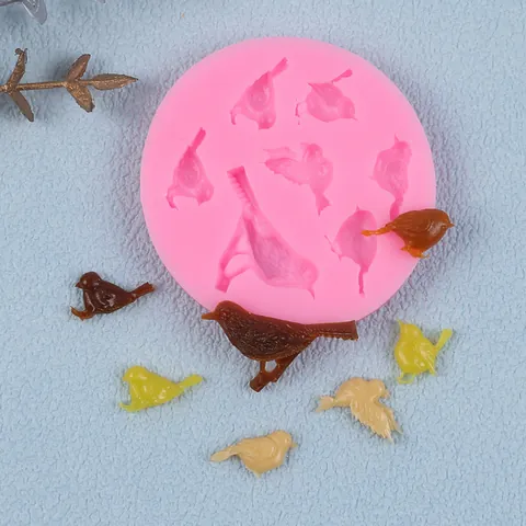 Cartoon Dier Siliconen Vorm Voor Fondant Taart Mousse Chocolade Bij Eend Hond Vogel Tijger Draak Beer 3D DIY Bakken Decoratie