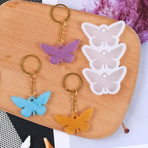 DIY Butterfly Silicone Resin Mold For Keychain Pendant Jewelry Making Craft Handmade Butterfly Earring Mold