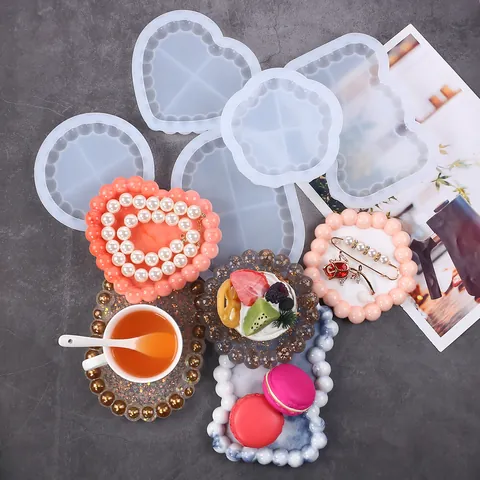 DIY Crystal Epoxy Silicone Mold Cloud Heart Storage Tray Coaster Resin Casting Mold For Jewelry Storage Home Decor Accessory