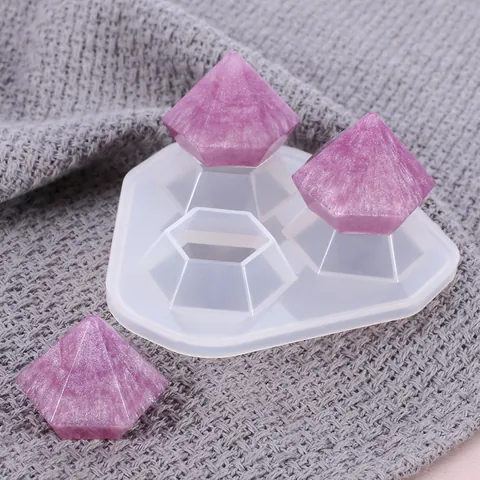 Molde de Silicona con Forma de Diamante DIY Herramienta de Fabricación de Joyas de Resina Molde de Fundición Colgante Gema