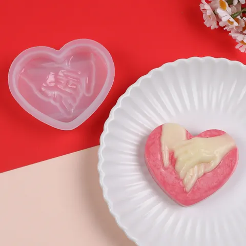 Herzform Händchenhalten Silikonform Für Valentinstag DIY Schokolade Süßigkeiten Fondant Kuchen Dekoration Romantische 3D Relief Form