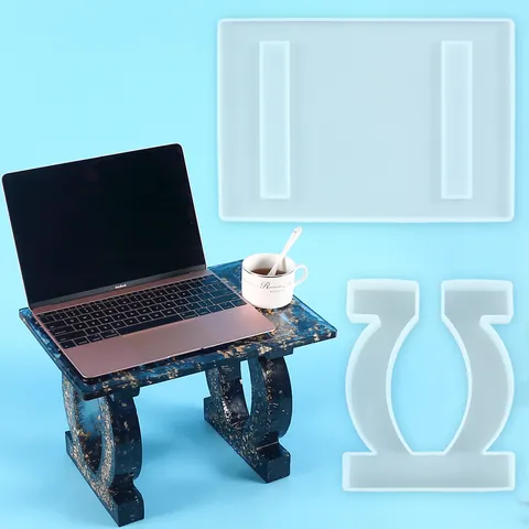 DIY Καλούπι Σιλικόνης Εποξειδικής Ρητίνης Μίνι Τραπέζι Υπολογιστή Ράφι Αποθήκευσης Χειροποίητη Διακόσμηση Επιφάνειας Εργασίας