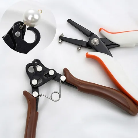Professional Titanium Steel Jewelry Pliers Tool For DIY Jewelry Making 9-Pin Looping Pliers And Hole Punch Pliers Handmade Beading Wire Work Tools