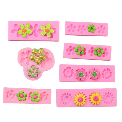 Stampo in Silicone per Torte Piccola Serie di Fiori Stampo per Fondente Cioccolato per Decorazione di Pasticceria Motivo Girasole Margherita