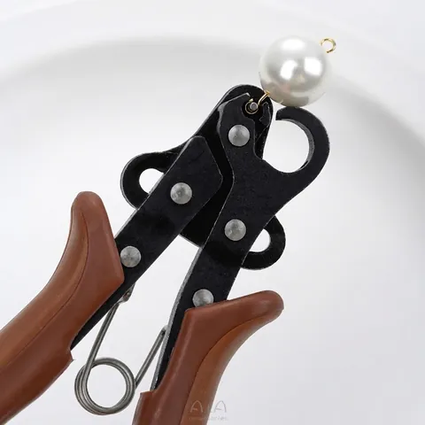 Professional Titanium Steel Jewelry Pliers Tool For DIY Jewelry Making 9-Pin Looping Pliers And Hole Punch Pliers Handmade Beading Wire Work Tools