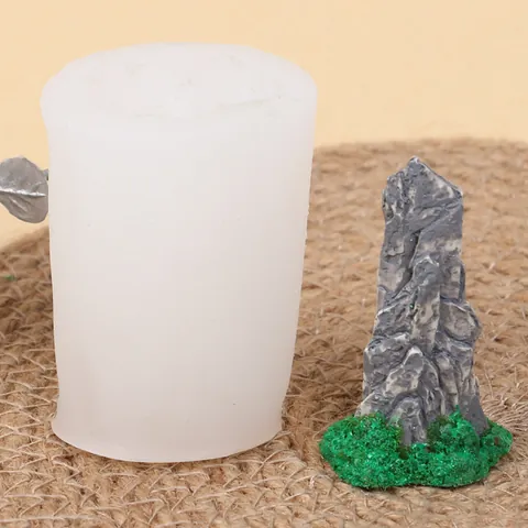 DIY Rockery Mountain Silicone Mold Miniature Landscape Sculpture Decoration Fragrance Candle Plaster Ornament Silicone Craft Mold
