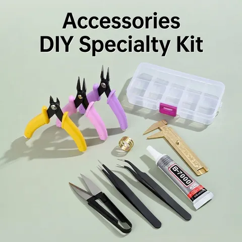 Professional Carbon Steel Jewelry Making Tools Pliers Tweezers Caliper For DIY Crafting Beading Repairing Manual Hand Tool Kit