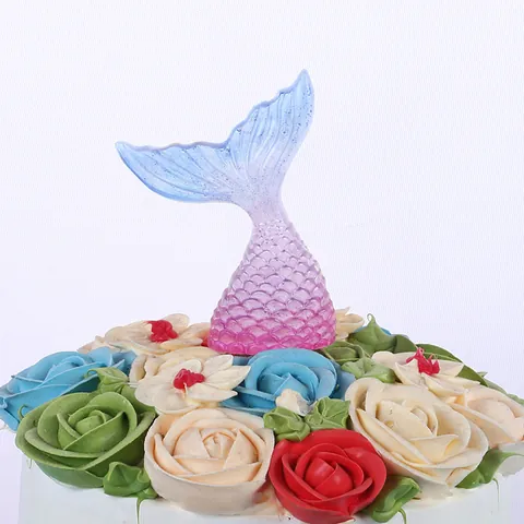 DIY Mermaid Tail Swan Wings Crown Shell Silicone Mold For Fondant Cake Decoration Gypsum Resin Casting Crafting Baking Tool