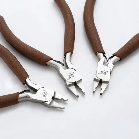 Carbon Steel Jewelry Pliers Non-slip Handle Crimping Tool For Beading Positioning Beads Snap Buttons DIY Jewelry Making Tool
