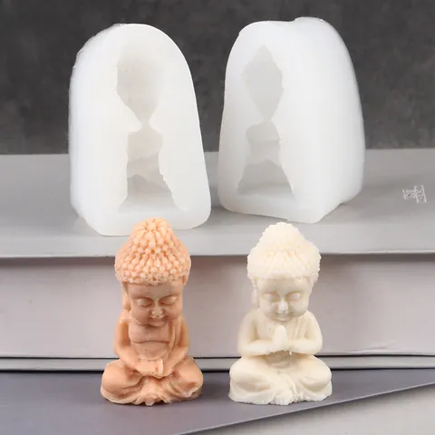 Moule en Silicone Tête de Bouddha Vierge Marie Pour Fabrication de Bougies Parfumées DIY Ornement en Plâtre 3D Outils d'Artisanat