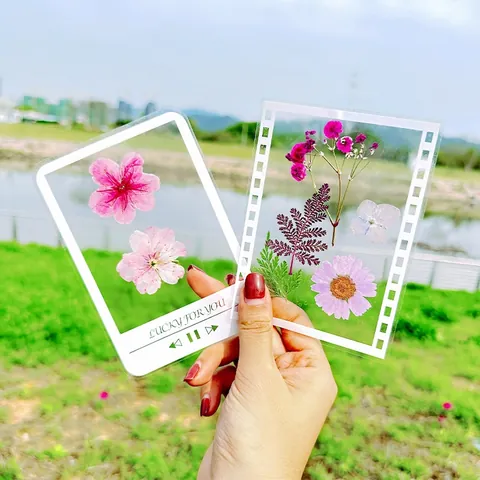 Kit de Pegatinas de Marcadores de Botella Transparente DIY para Hacer Muestras de Flores Secas Manualidades de Prensa de Plantas Florales