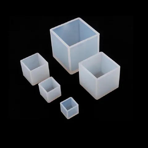 Molde de Silicona de Cubo Para Manualidades de Resina DIY Cristal Pegamento Molde Hecho a Mano Superficie de Espejo Para Flores Secas Pantalla Ornamento