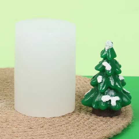 Silicone Christmas Candle Molds For DIY Santa Claus Snowman Christmas Tree Decorative Ornaments Making Molds Flexible Resin Crafting Tools
