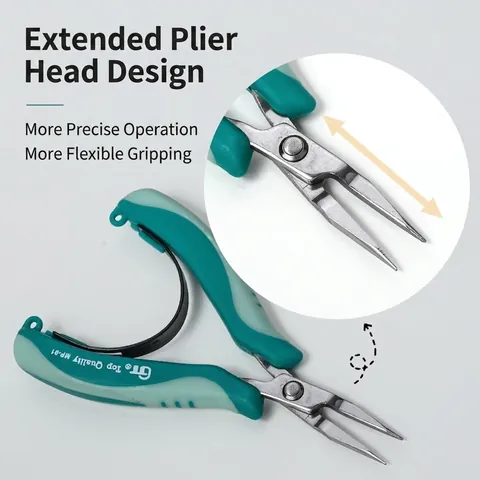 Professionelle Kohlenstoffstahl Schmuckzangen Spitzzange Seitenschneider Flachzange Gebogene Zange Sicherungsringzange Drahtzange Für DIY Handwerk Werkzeug