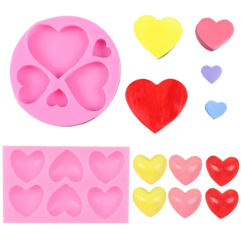DIY Valentinstag Herz Silikonform Für Schokolade Süßigkeiten Fondant Kuchen Dekoration Romantische Herzform Backwerkzeug Silikonform