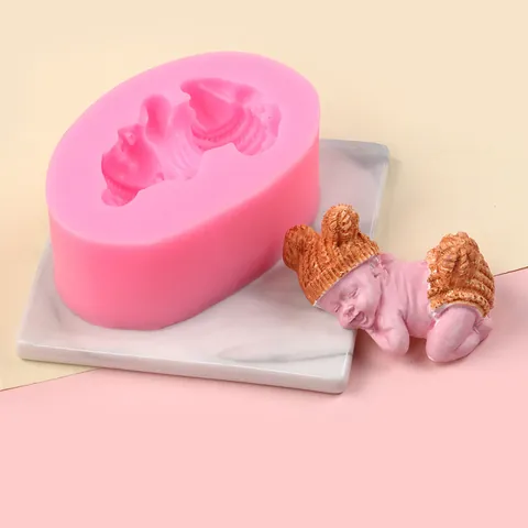 Baby Theme Silicone Mold For Cake Decorating Resin Plaster Craft Stroller Bottle Shoes Carousel Shape DIY Fondant Mold