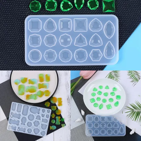 DIY Silicone Mold For Resin Pet ID Tags And Nail Art Gems Multi Shape Epoxy Resin Casting Mold For Dog Cat Tags Jewelry Tools