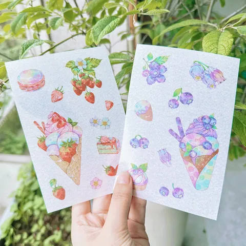 Dreamy Washi Paper Stickers Aesthetic Watercolor Floral Food Decorative Decals For DIY Scrapbooking Journaling Planner Arts Crafts