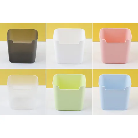 Desktop Storage Box Plastic Pen Holder Office Large Capacity Stationery Organizer Cosmetic Brush Storage Bucket For Study Table