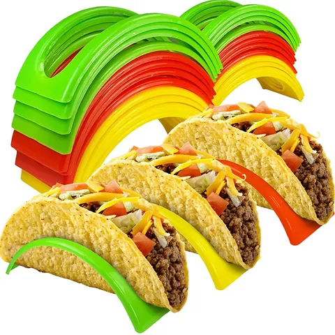Plastic Taco Houder Standaard Kleurrijke Mexicaanse Tortilla Rek Stapelbaar Taco Shell Houder voor Keuken