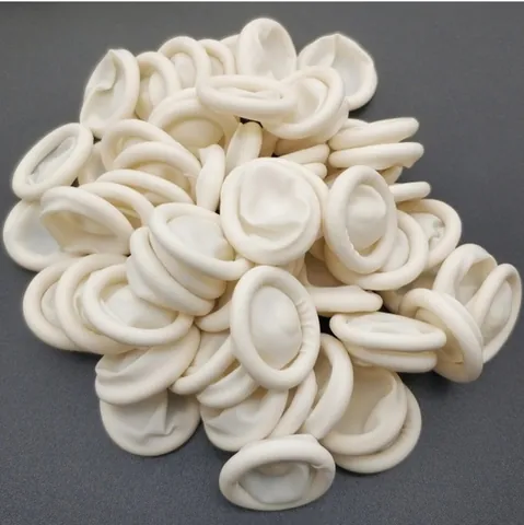 Disposable Silicone Protective Finger Cots White Powder Free For Beauty Manicure Electronic Repair Work Finger Sleeves