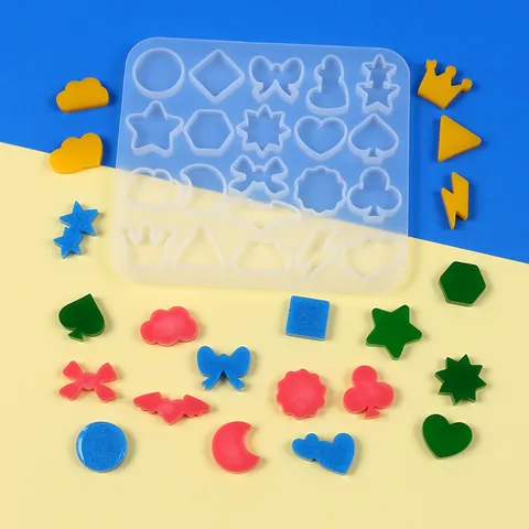 DIY Silicone Jewelry Mold Mini Geometric Animal Snowflake Shapes For Resin Earrings Pendants Decoration Casting Tools