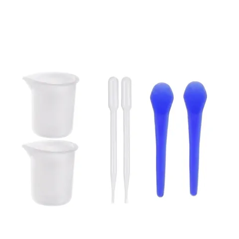 DIY Epoxy Resin Crystal Glue Mixing Tool Kit With Silicone Measuring Cups Mat Stir Sticks Droppers For Handmade Craft Making