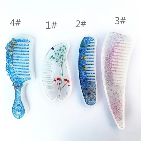 DIY Silicone Comb Resin Mold Crystal Epoxy Casting Molds Handmade Hair Brush Mold For Resin Jewelry Making Crafts Tools