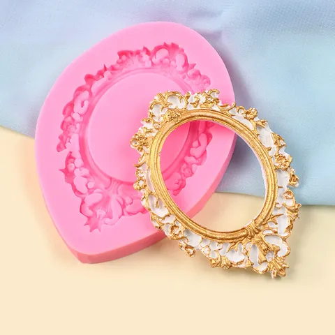 European Retro Relief Flower Vine Silicone Mold Classical Relief Border Fondant Cake Decoration Liquid Silicone Baking Mold For DIY Craft