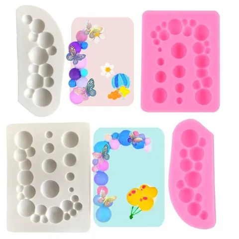Silicone Bubble Ball Cake Mold DIY Baking Fondant Chocolate Mold Hot Air Balloon Cloud Balloon Decoration Tools