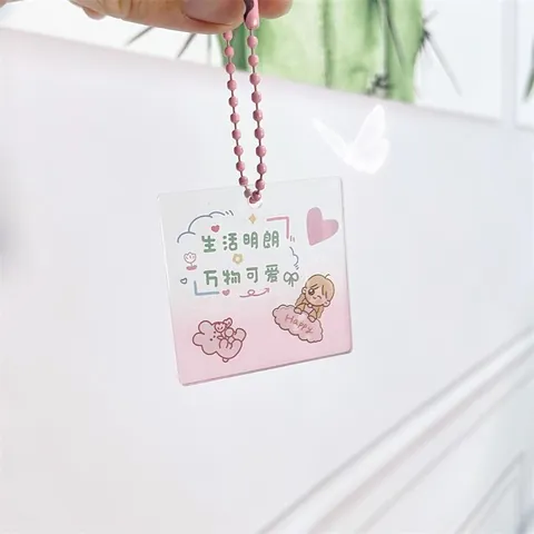 DIY Acrylique Guka Porte-Clés Pendentif Paillettes Dégradé Étoile Cœur Rond Nuage Décoration de Compte à Main Accessoires Pour Étudiants