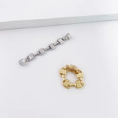 Minimalist Alloy Magnetic Ear Bone Clip For Non Pierced Ears Gold Silver Black Chain Padlock Cuff Earrings Jewelry For Women