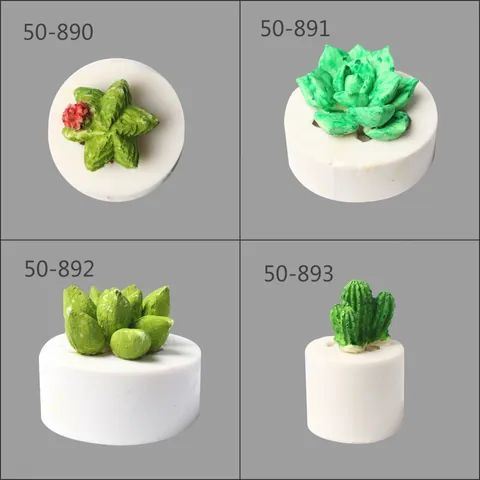 3D Succulent Plant Silicone Mold DIY Baking Tools For Fondant Chocolate Cake Decoration Soap Resin Making Succulent Shapes Crafting Supplies