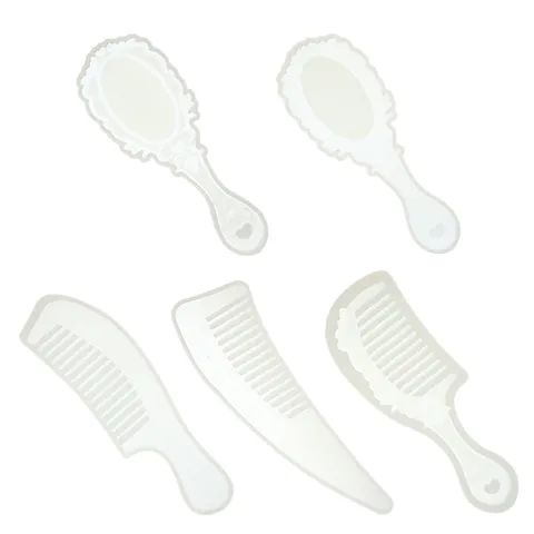 DIY Crystal Epoxy Resin Silicone Mold Retro Vintage Makeup Mirror Comb Handmade Crafting Tool For Jewelry Making Home Decoration