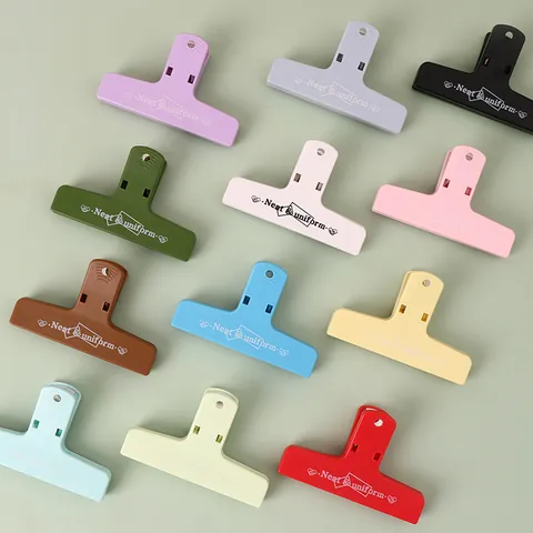 Minimalistische Morandi Magnetische Bulldogclip Binder Clip Voor Studenten Kantoor Handboek Test Papier Document Organisatoren