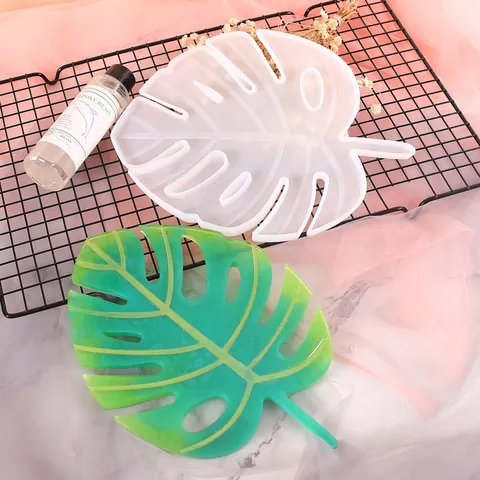 Monstera Leaf Silicone Mold For Crystal Epoxy Resin DIY Coaster Leaf Pattern Decorative Mold Handmade Crafting Tools