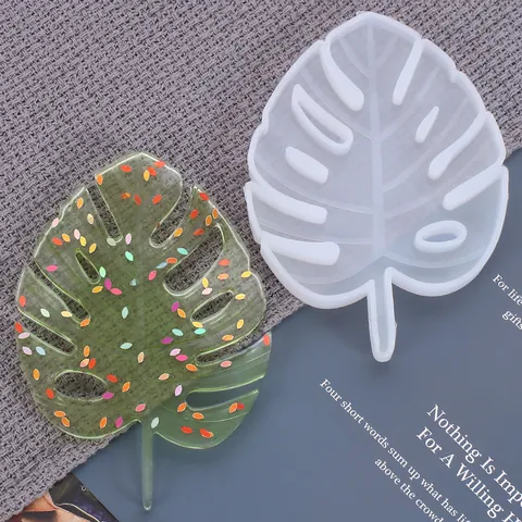 DIY Crystal Epoxy Resin Silicone Molds Monstera Maple Leaf Shape Coaster Storage Box Tray Mirror Surface Handmade Crafts Tools