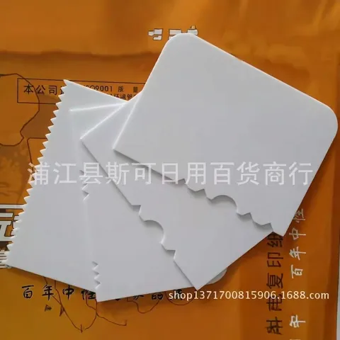Plastic Baking Scraper Set Dough Cutter Cream Spatula Cake Decorating Tools With Scale For DIY Chocolate Pastry Accessories