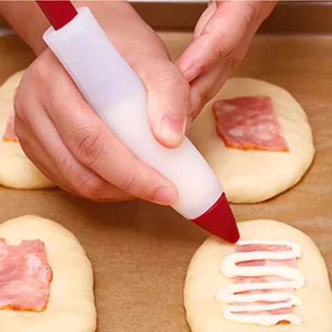 DIY Silikon Schokolade Creme Dekorierstift Für Kuchen Backen Schreiben Spritzenstil Dessert Dekorationswerkzeug Küchenhelfer