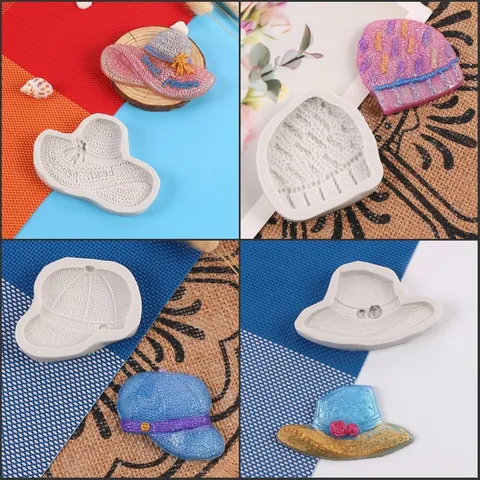 DIY Καλούπι Σιλικόνης Καπέλο Τσάντα Γυαλιά Σχήμα Τούρτα Σοκολάτα Καλούπι Ζαχαροπλαστικής Αρωματοθεραπεία Γύψος Ρητίνη Κατασκευή