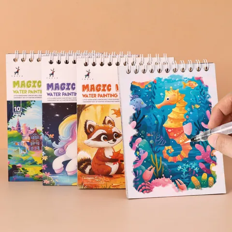 Libro di Pittura ad Acqua Magico Yuelu per Bambini Scarabocchio Riutilizzabile con Penna ad Acqua Giocattolo Educativo